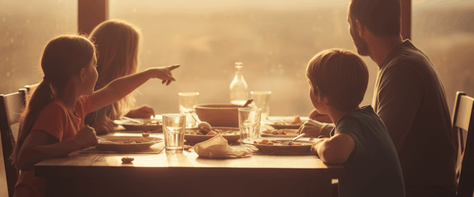 Dîner famille imparfait au quotidien