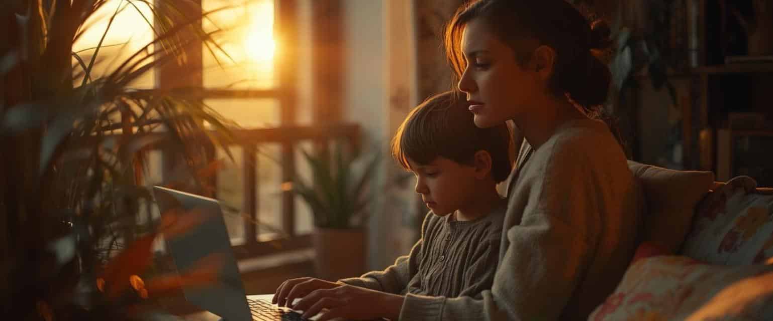 connexion familiale même lors d'une balade sous la pluie