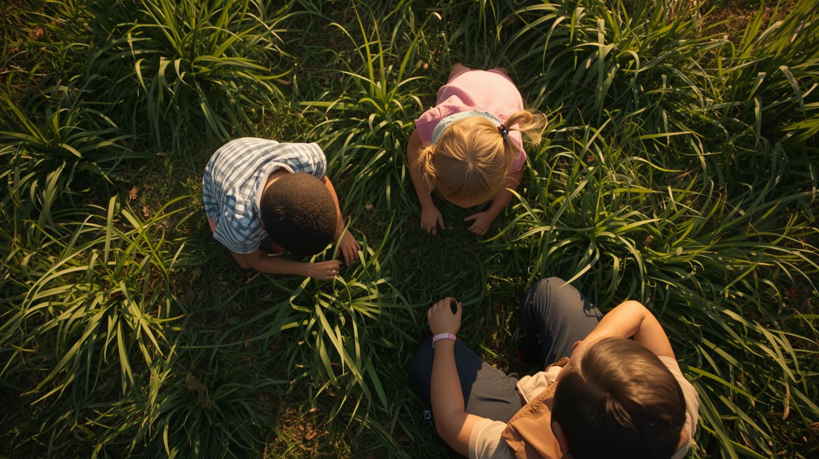 enfant découvrant la nature et développant sa curiosité