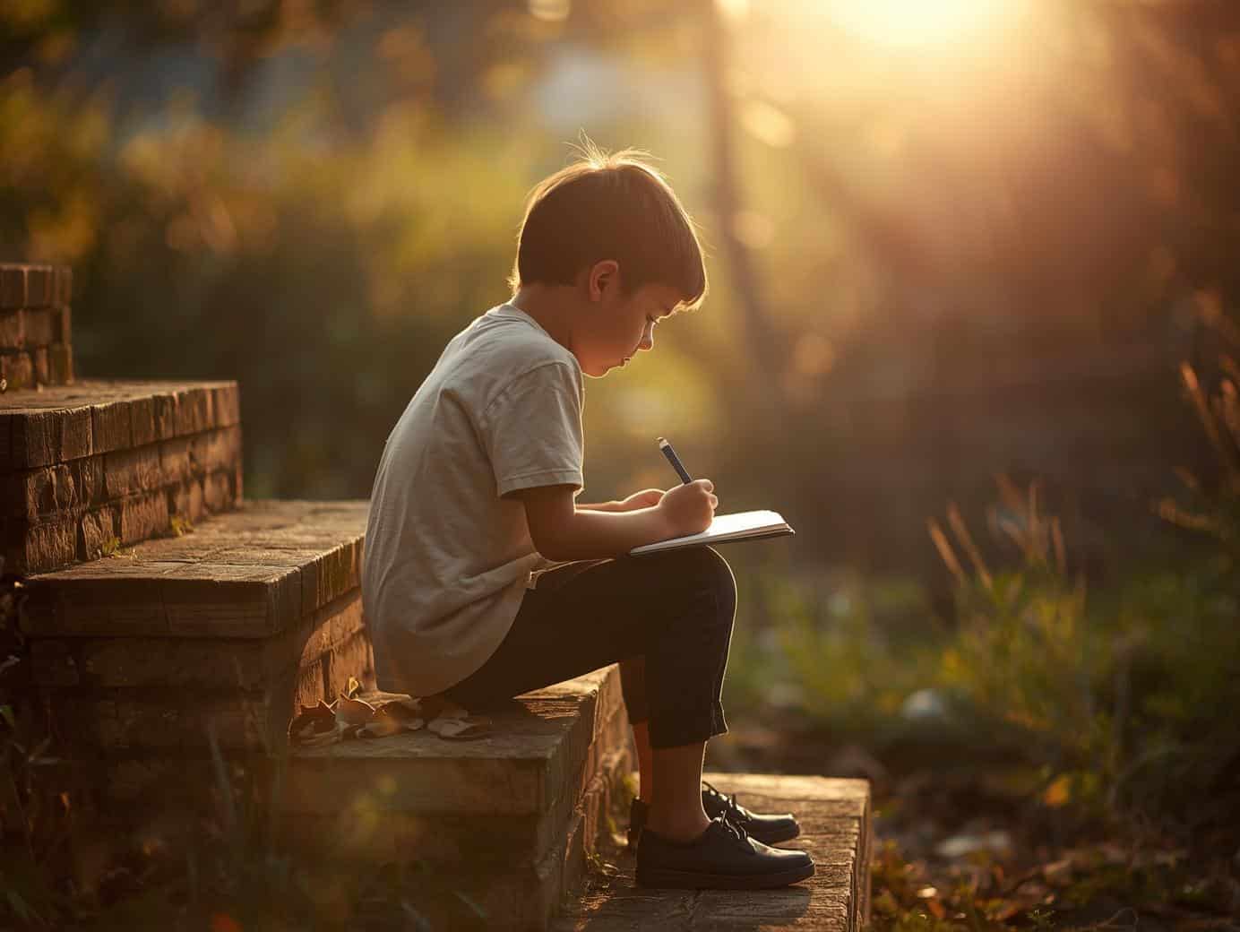 Parent et enfant dessinant des plantes dans un carnet