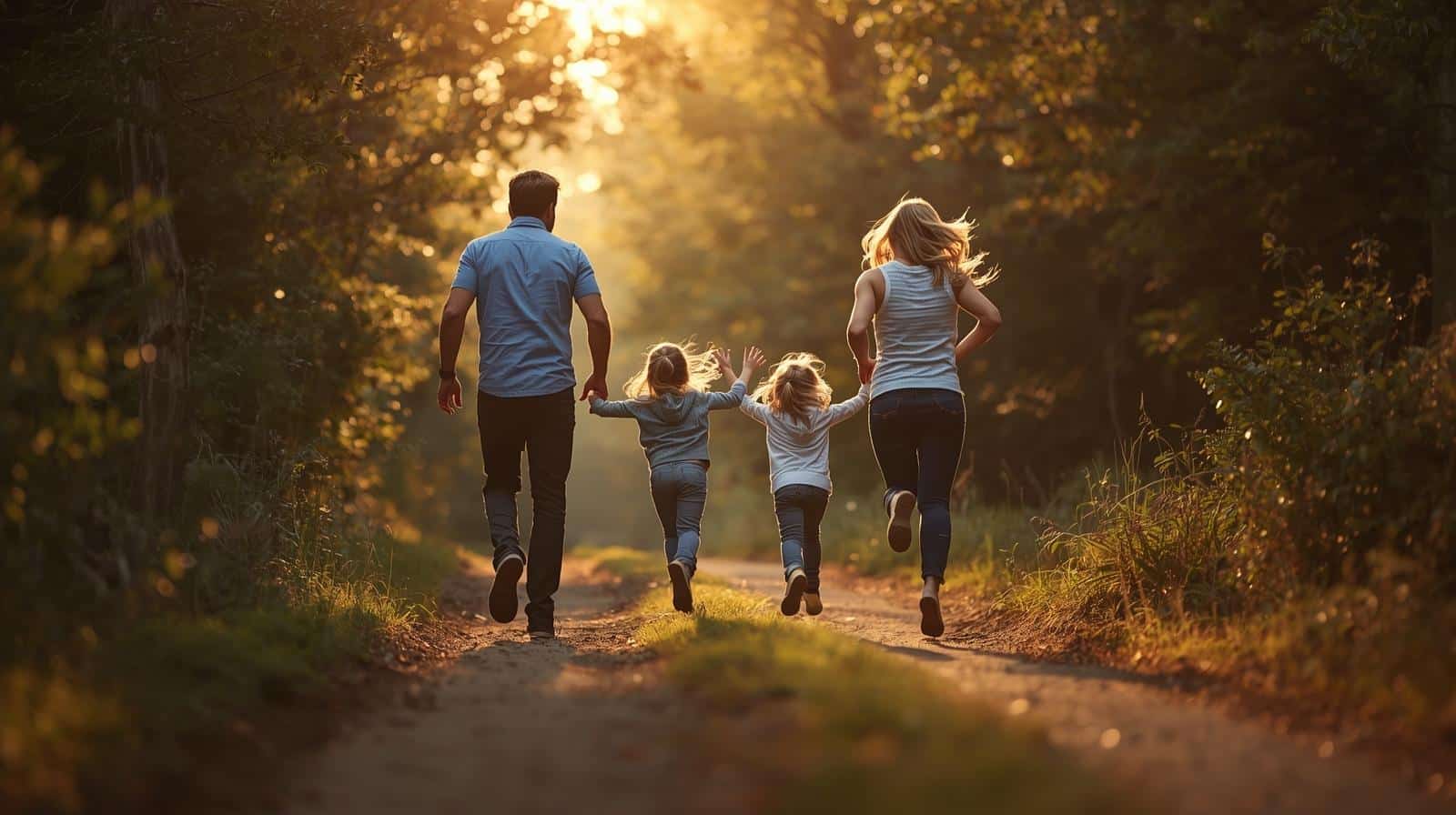 parent et enfant jouant ensemble dans la nature