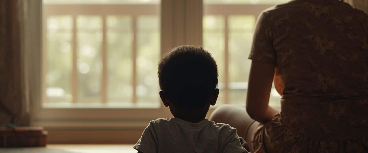 enfant prenant le temps d’observer sans activité